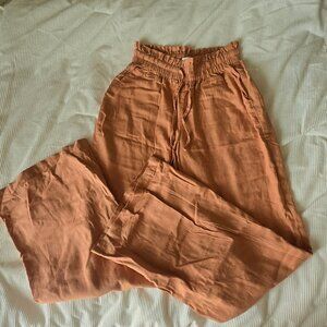 Women's Sincerely Jules Orange Flowy Pants - Small